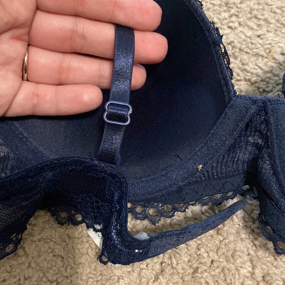 Laura Ashley Navy Blue Lace Bra - Picture 8 of 10
